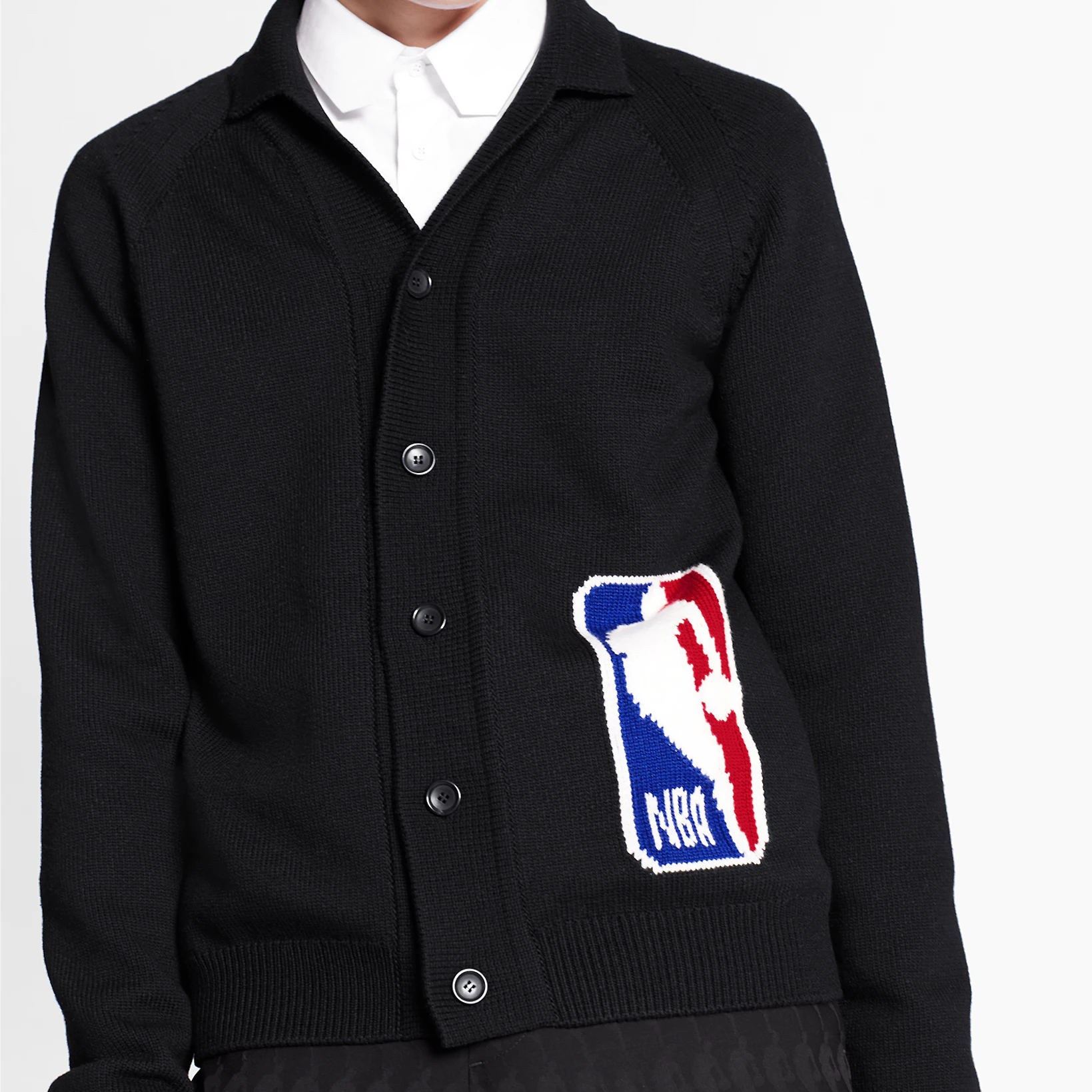 Details for Louis Vuitton x NBA Black Logo Knit Cardigan Sweater 1A8H6O