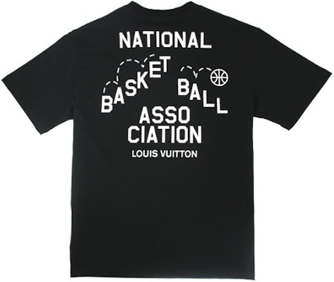 ルイ・ヴィトン x NBA ブラックロゴプリント クラシック ユニセックスTシャツ. 1A8X0U Lookbook ルイ・ヴィトン x NBA ブラックロゴプリント クラシック ユニセックスTシャツ. 1A8X0U