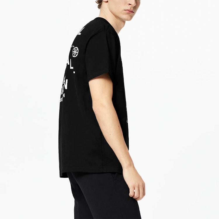 Purchase LOUIS VUITTON x NBA Kaos Unisex Hitam Logo Print Klasik. 1A8X0U