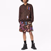 Purchase LOUIS VUITTON x NBA 棕色花紋針織腰帶夾克外套. 1A8WYN