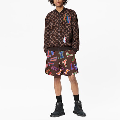 LOUIS VUITTON x NBA Jaket Coklat Monogram Knit Pinggang Ribbed. 1A8WYN Purchase LOUIS VUITTON x NBA Jaket Coklat Monogram Knit Pinggang Ribbed. 1A8WYN