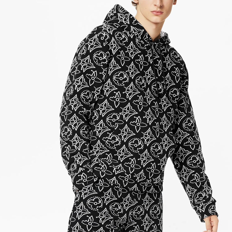 LOUIS VUITTON NBA FW21 Jacquard Quilted Monogram Hoodie Black . 1A8X0O 圖 5