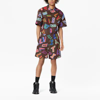Shop ルイヴィトン x NBA ロゴ ブラウン バスケットボール カジュアルショーツ メンズ用 1A90TO