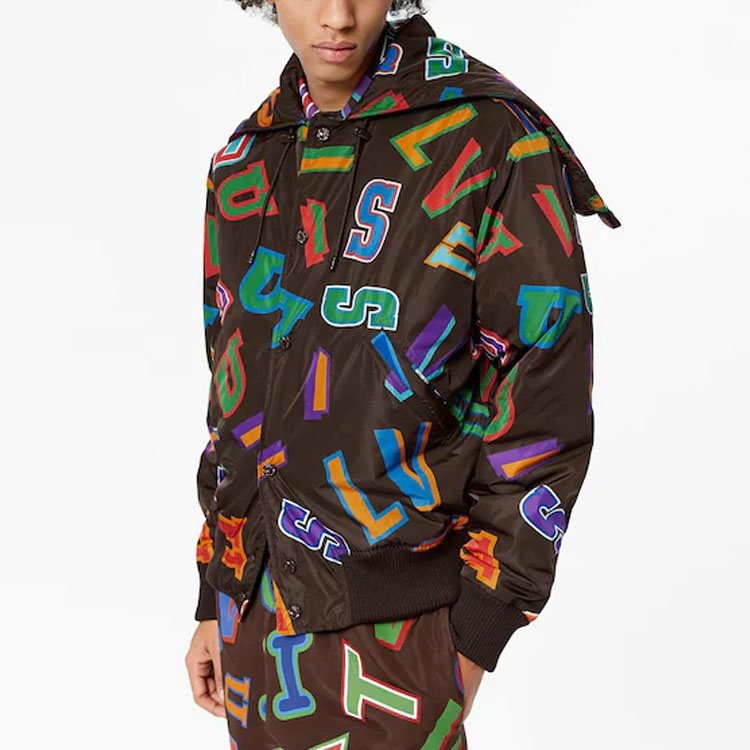 LOUIS VUITTON NBA Monogram Logo Hooded Jacket Brown Outerwear. 1A90J2 圖 4