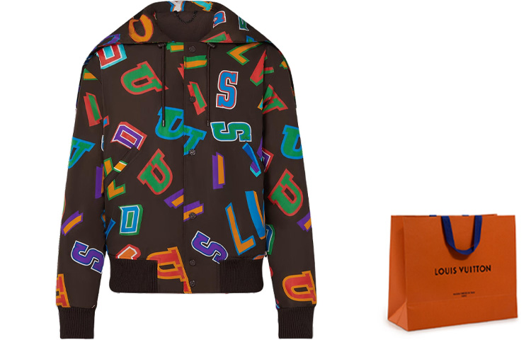 LOUIS VUITTON NBA Monogram Logo Hooded Jacket Brown Outerwear. 1A90J2 圖 8