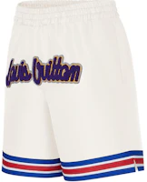 Shop ルイヴィトン x NBA メンズ ホワイトレザーバスケットボールショーツ ロゴ入り. 1A90T8
