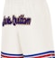 Sizing LOUIS VUITTON x NBA Celana Pendek Basket Kulit Putih Pria dengan Logo. 1A90T8