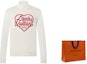 Lookbook LOUIS VUITTON x NIGO2 Sweater Wool Putih Logo Hati Leher Tinggi. 1A9GR4