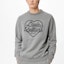Shop 루이비통 x 니고2 LV2 SS22 그레이 하트 로고 프린트 풀오버 스웨트셔츠. 1A9GLT