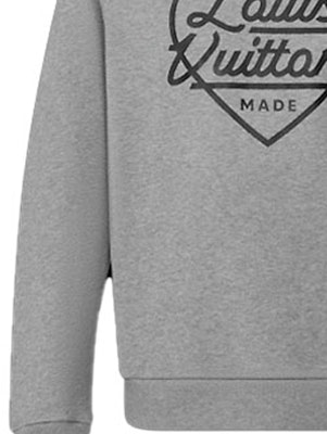 루이비통 x 니고2 LV2 SS22 그레이 하트 로고 프린트 풀오버 스웨트셔츠. 1A9GLT Sizing 루이비통 x 니고2 LV2 SS22 그레이 하트 로고 프린트 풀오버 스웨트셔츠. 1A9GLT