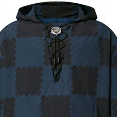 루이비통 x 니고2 SS22 체크무늬 드로스트링 후디 네이비 블루. 1A9GVM Cheap 루이비통 x 니고2 SS22 체크무늬 드로스트링 후디 네이비 블루. 1A9GVM