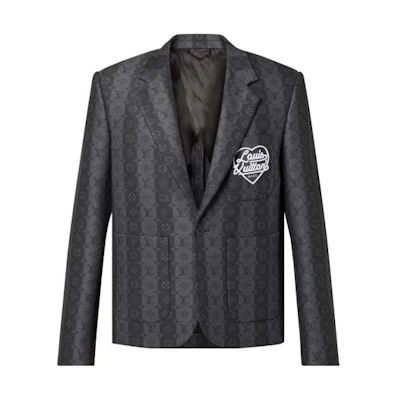 LOUIS VUITTON NIGO2 SS22 Monogram Logo Single-Breasted Blazer Grey Menswear 1A9K1Z