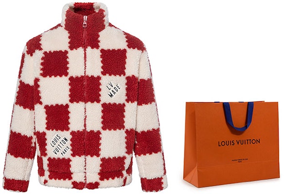 路易威登 x NIGO2 SS22红色格纹刺绣男士拉链夹克 1A9M7S Shop 路易威登 x NIGO2 SS22红色格纹刺绣男士拉链夹克 1A9M7S