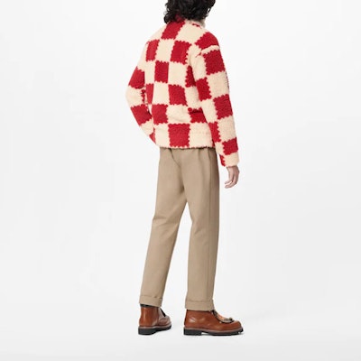 路易威登 x NIGO2 SS22红色格纹刺绣男士拉链夹克 1A9M7S Details for 路易威登 x NIGO2 SS22红色格纹刺绣男士拉链夹克 1A9M7S