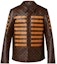 Order LOUIS VUITTON x NIGO2 Striped Leather Logo Jacket Brown 1A9K4C