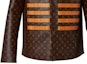 Sizing LOUIS VUITTON x NIGO2 Striped Leather Logo Jacket Brown 1A9K4C