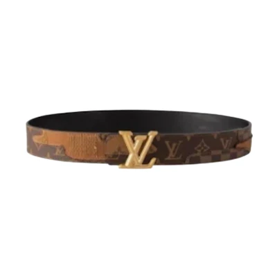LOUIS VUITTON Nigo Belt Brown/Black - Unisex Textured Couple Edition M4394Q