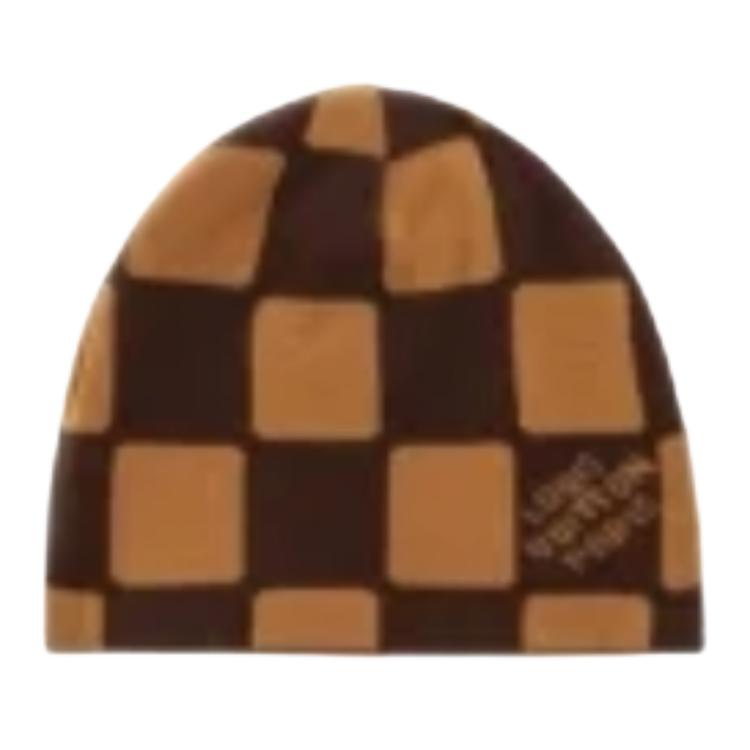 Lookbook LOUIS VUITTON x Nigo 棕色針織毛帽 - 男女情侶款印花設計 M5227A