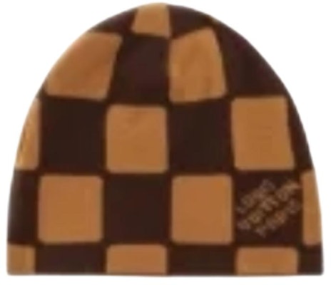 Gorro de Punto Marrón LOUIS VUITTON x Nigo - Estilo Unisex con Diseño Estampado. M5227A Lookbook Gorro de Punto Marrón LOUIS VUITTON x Nigo - Estilo Unisex con Diseño Estampado. M5227A
