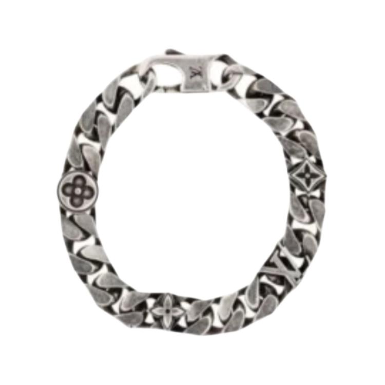 LOUIS VUITTON x Nigo Chain Detail Bracelet Silver - Unisex Couple Design M1775