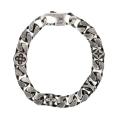 LOUIS VUITTON Nigo Chain Detail Bracelet Silver - Unisex Couple Design M1775