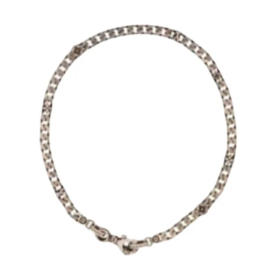 LOUIS VUITTON Nigo Chain Necklace Unisex Silver Couple Edition M03147