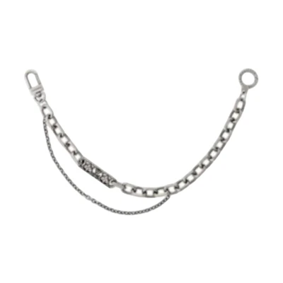 LOUIS VUITTON Nigo Chain Pendant Keychain Unisex Couple Design Palladium Color. M03062