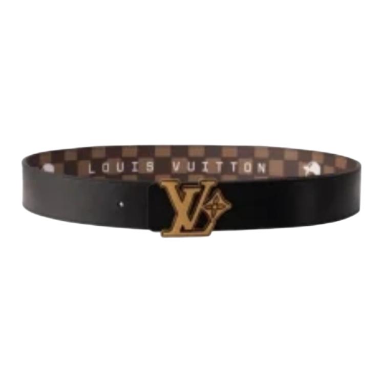 LOUIS VUITTON Nigo Check Detail Belt Brown/Black Unisex Designer Accessory M4431S 圖 3