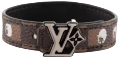 LOUIS VUITTON x Nigo Checkered Bracelet Brown/Black Unisex Couples Edition M4429 LOUIS VUITTON x Nigo Checkered Bracelet Brown/Black Unisex Couples Edition M4429