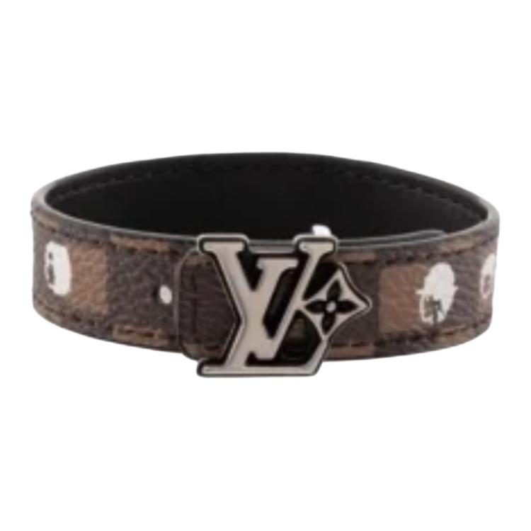 Order LOUIS VUITTON x Nigo Gelang Kotak Coklat/Hitam Unisex Edisi Pasangan M4429