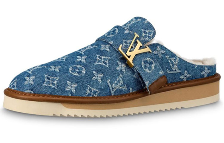 Buy Louis Vuitton x Nigo Kasut Selipar Selesa 'Denim Monogram' 1A81G9