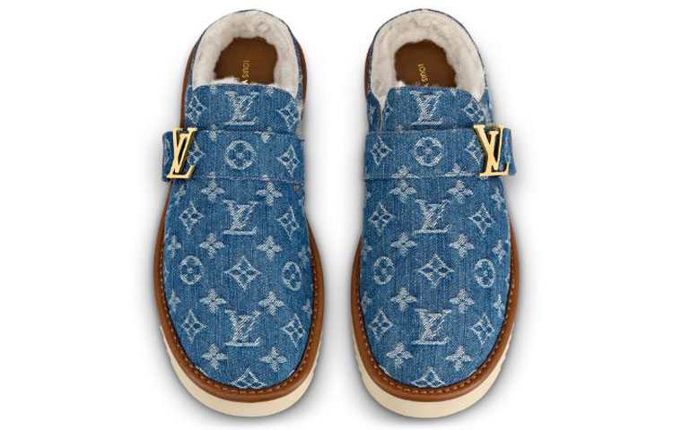Lookbook Louis Vuitton x Nigo Kasut Selipar Selesa 'Denim Monogram' 1A81G9