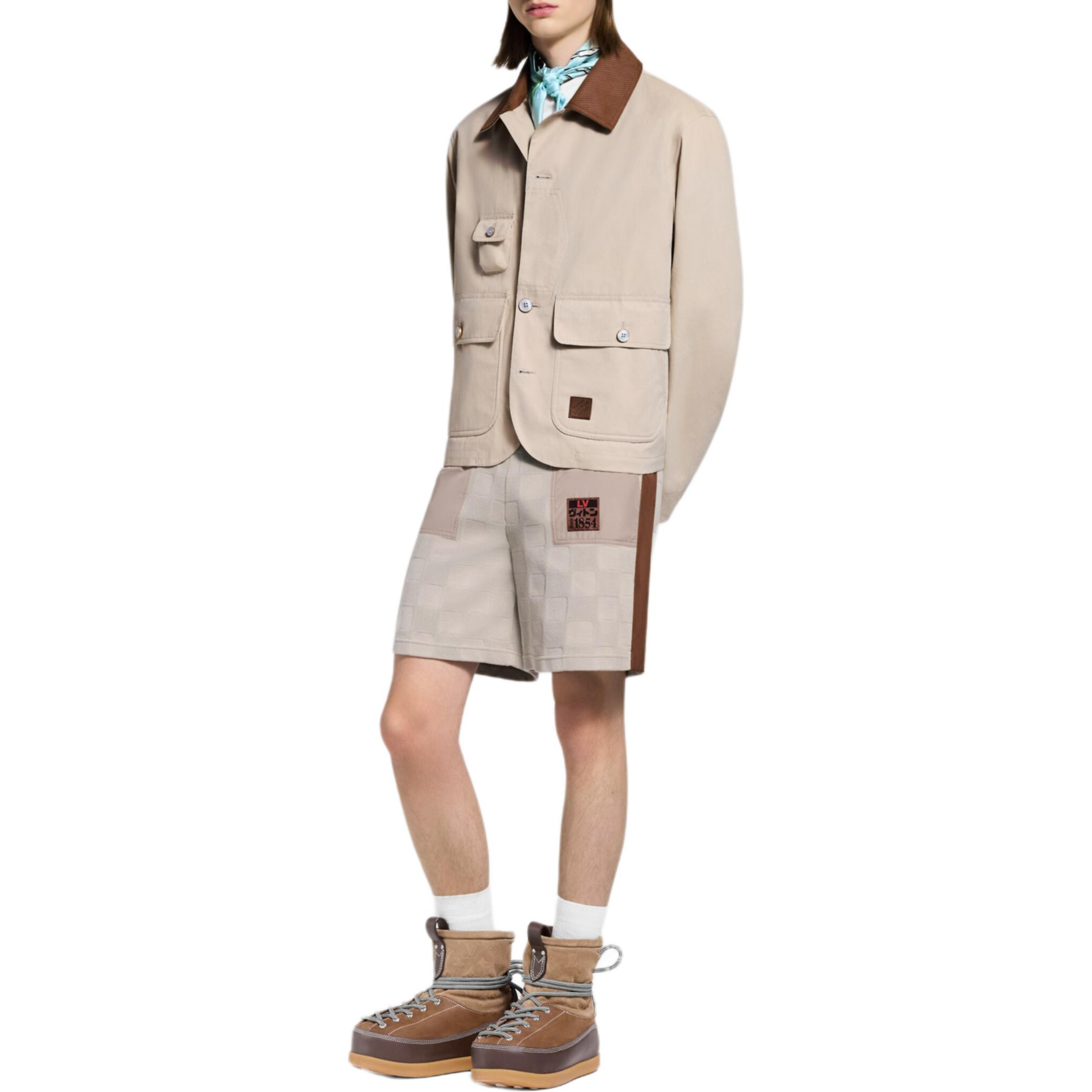 LOUIS VUITTON Nigo Damier FW25 Check Drawstring Casual Shorts 1AIML8 圖 5