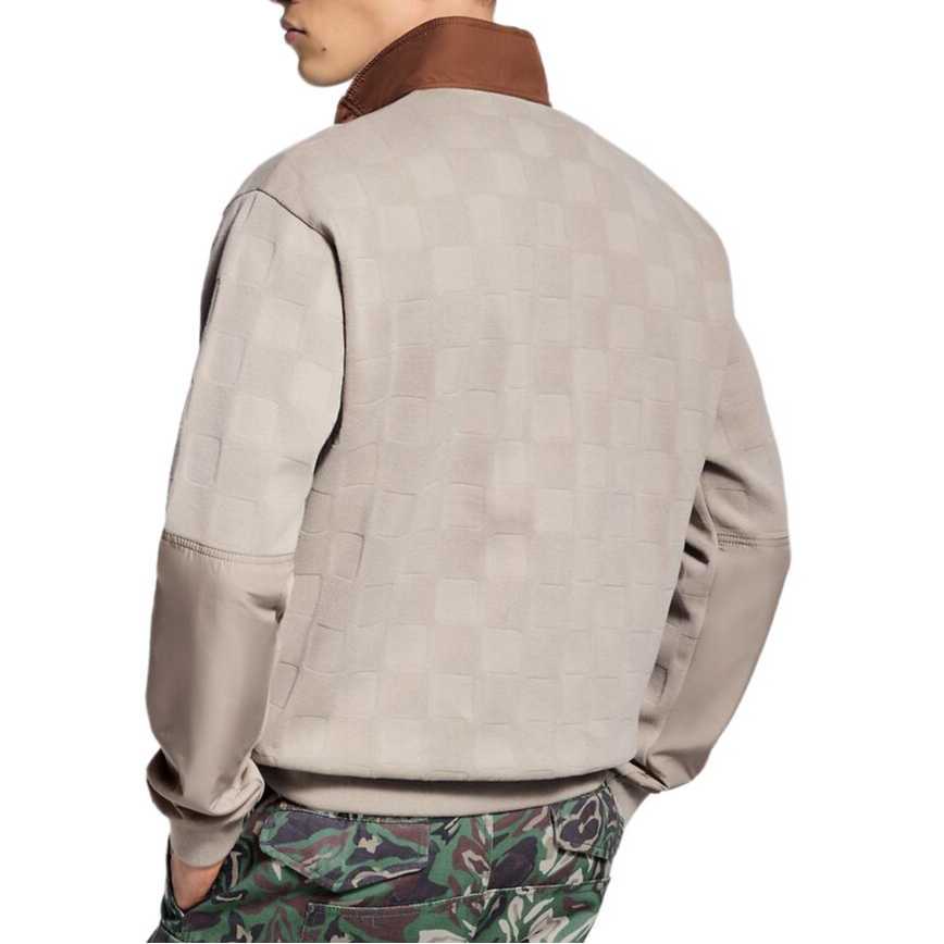 Purchase LOUIS VUITTON x Nigo Damier Half-Zip Long Sleeve Sweatshirt Colorblock 1AIMJZ