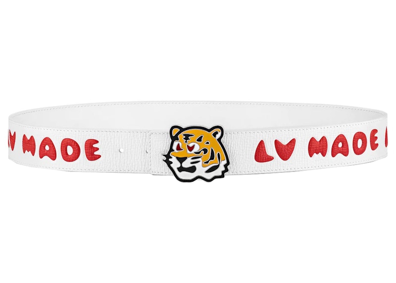 Louis Vuitton x Nigo Denim 40mm Reversible Belt White