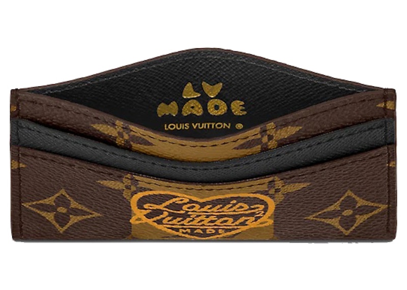 Lookbook Portatarjetas Doble Louis Vuitton x Nigo Monograma Rayas Marrón