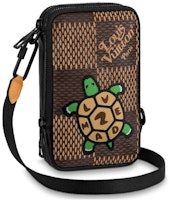 Louis Vuitton x Nigo Double Phone Pouch Damier Ebene Giant Brown Louis Vuitton x Nigo Double Phone Pouch Damier Ebene Giant Brown