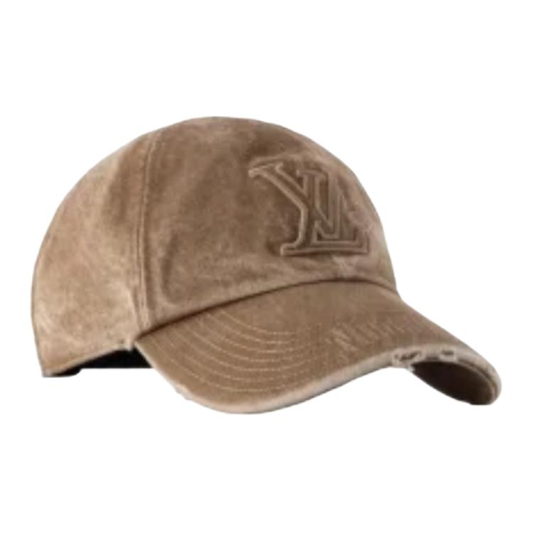 LOUIS VUITTON x Nigo Embroidered Logo Cap - Unisex Beige Duckbill Hat M5265L