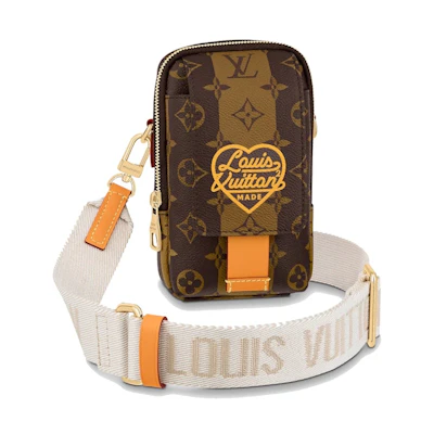 Louis Vuitton x Nigo Flap Double Phone Pouch Brown