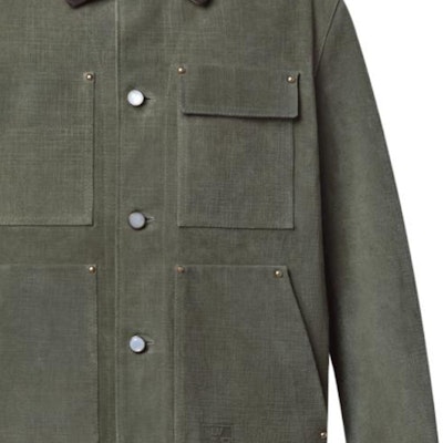 LOUIS VUITTON x Nigo FW25 Leather Jacket with Pockets and Collared Design. 1AIMY2 Purchase LOUIS VUITTON x Nigo FW25 Leather Jacket with Pockets and Collared Design. 1AIMY2