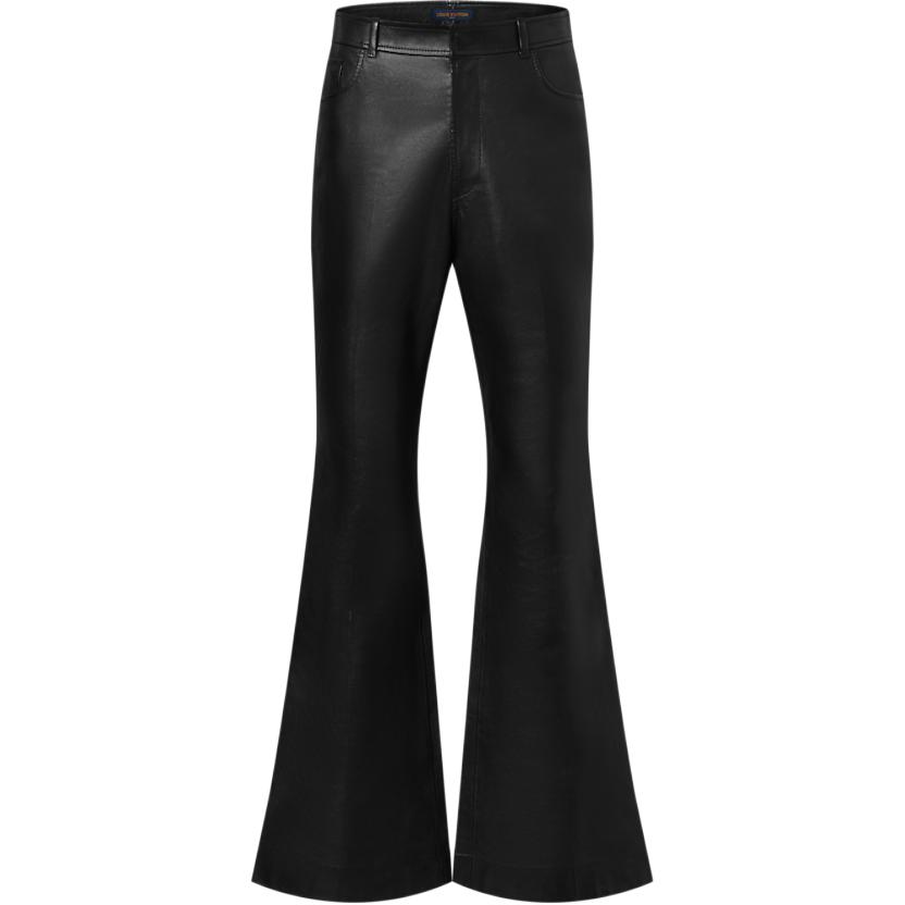 Order LOUIS VUITTON x Nigo FW25 Celana Kulit Slim Fit Bell-Bottom. 1AIMPF