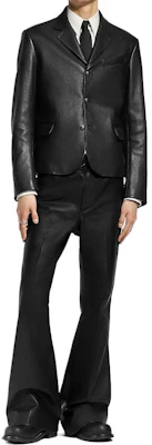 LOUIS VUITTON x Nigo FW25 Celana Kulit Slim Fit Bell-Bottom. 1AIMPF Lookbook LOUIS VUITTON x Nigo FW25 Celana Kulit Slim Fit Bell-Bottom. 1AIMPF