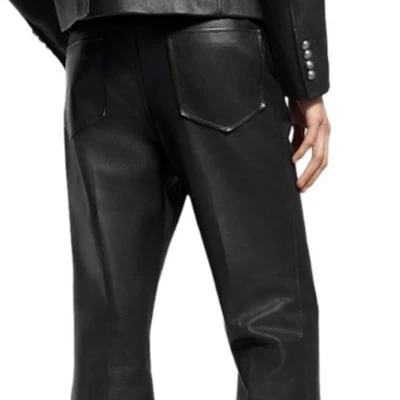 LOUIS VUITTON x Nigo FW25 Celana Kulit Slim Fit Bell-Bottom. 1AIMPF Details for LOUIS VUITTON x Nigo FW25 Celana Kulit Slim Fit Bell-Bottom. 1AIMPF