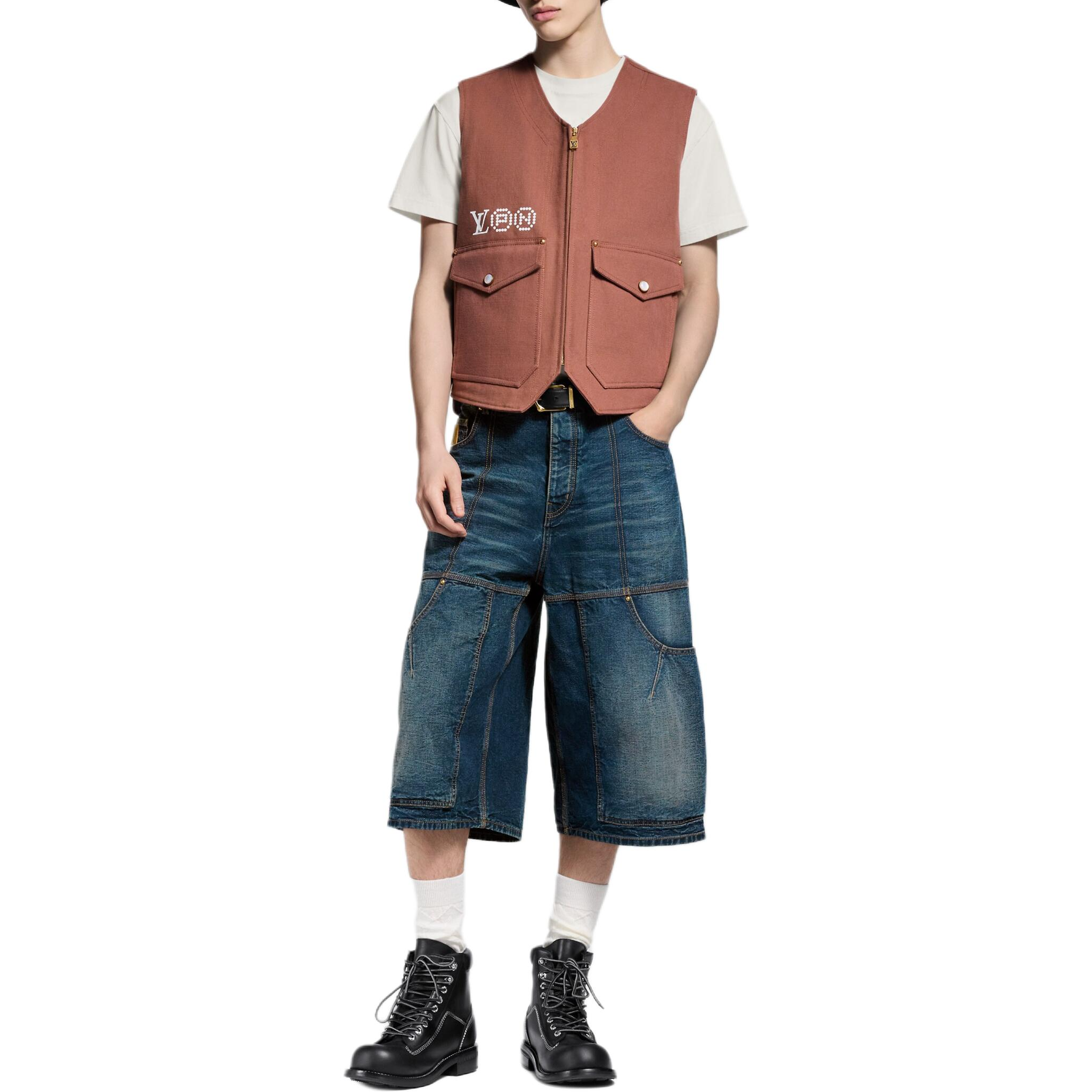 Lookbook ルイヴィトン×ニゴ FW25 Vネックスリーブレスベスト ジッパーポケット付き. 1AILW9