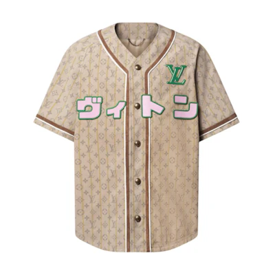 LOUIS VUITTON Nigo FW25 Colorblock Leather Baseball Shirt Edition. 1AIM17