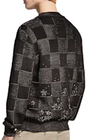 Purchase Louis Vuitton x Nigo FW25 Damier Embroidered Crewneck Long Sleeve Sweatshirt 1AIMDA