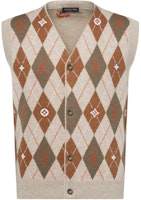 LOUIS VUITTON x Nigo FW25 Diamond Argyle V-Neck Cardigan Vest . 1AIMDI LOUIS VUITTON x Nigo FW25 Diamond Argyle V-Neck Cardigan Vest . 1AIMDI