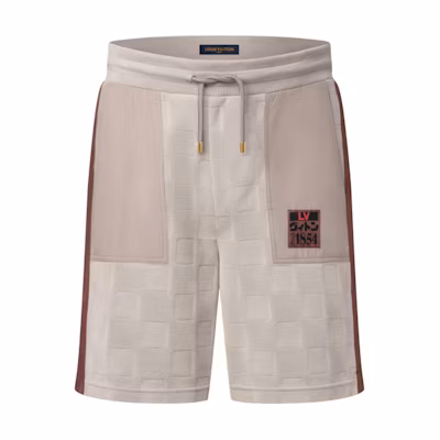 LOUIS VUITTON Nigo FW25 Drawstring Tag Checkered Casual Shorts Men. 1AIML5
