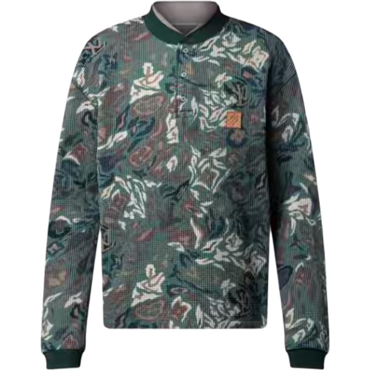 Louis Vuitton Nigo FW25 Monogram Waffle Double Collar Long Sleeve Sweatshirt Men HTY75WXRY313