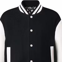 Purchase LOUIS VUITTON x Nigo 男士FW25羊毛皮革拼接棒球外套 1AIMWP